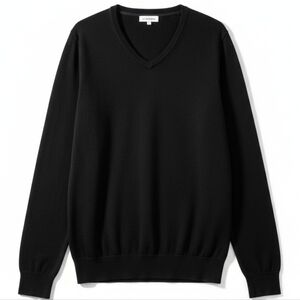 Le Château Men’s Black V-Neck Sweater Small Classic Knit